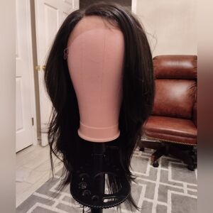 Glueless Synthetic Wig Freetress Equal HD Lace Front ROSE Dark Brown Yaki Layers